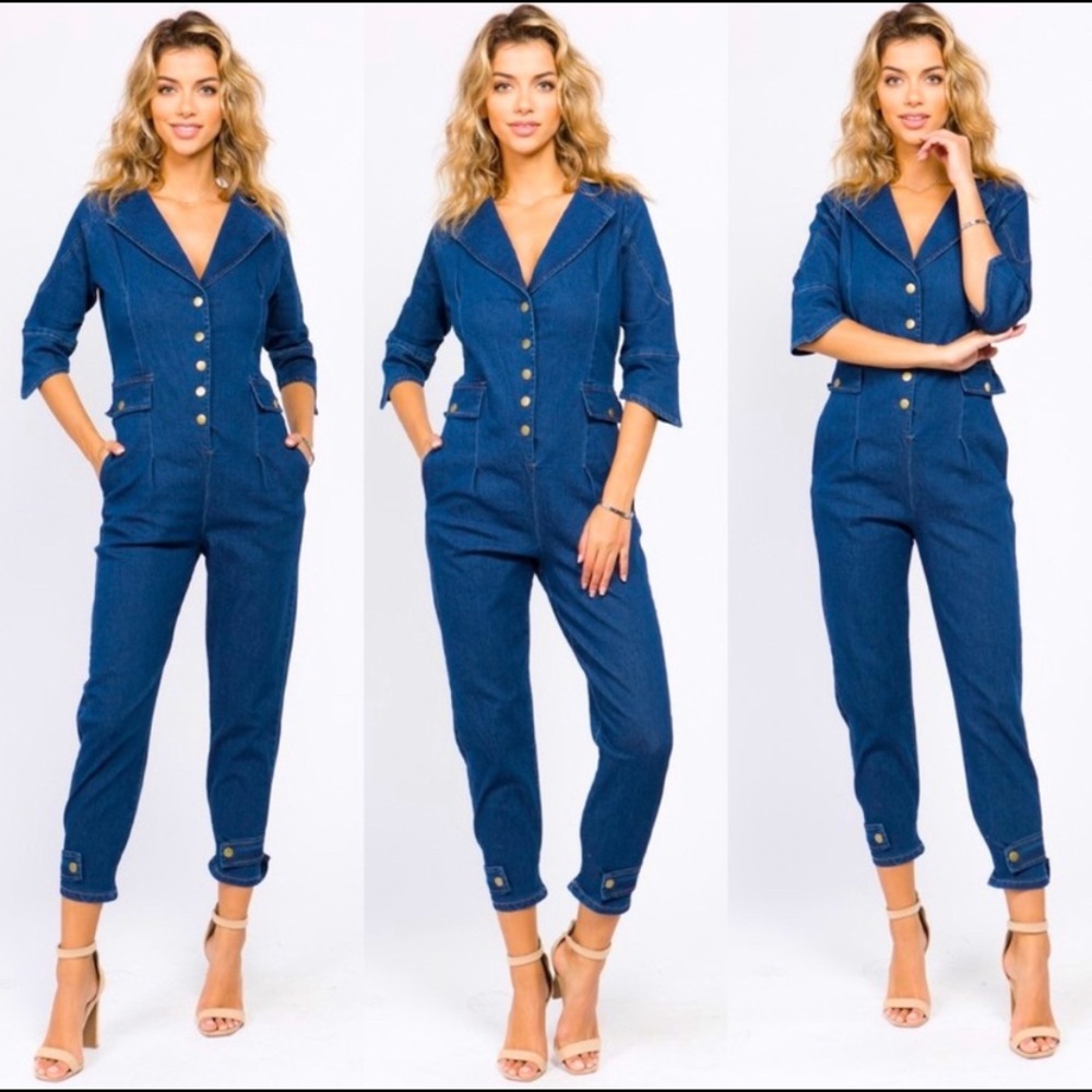 New with Tags Denim Jumpsuit